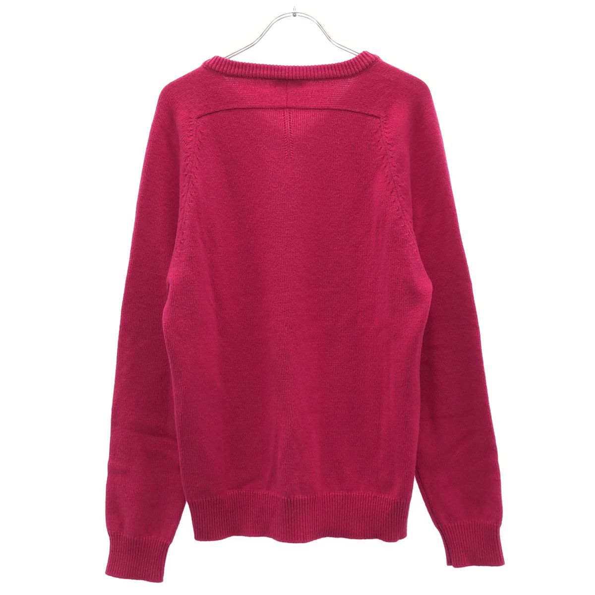 Saint Laurent Paris Neck Cashmere Knit Sweater Pink XS — view 2