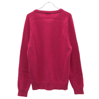 Saint Laurent Paris Neck Cashmere Knit Sweater Pink XS — view 2