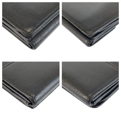 Chanel Coco Button Black Gold Leather Wallet — view 8