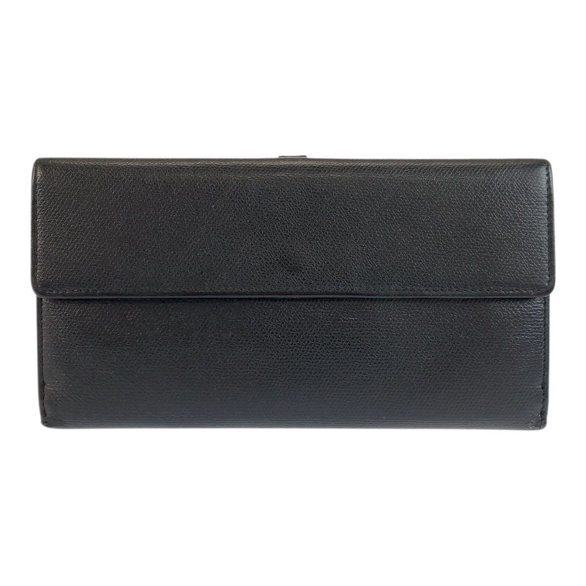 Chanel Coco Button Black Gold Leather Wallet — view 2