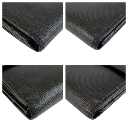 Chanel Coco Button Black Gold Leather Wallet — view 7