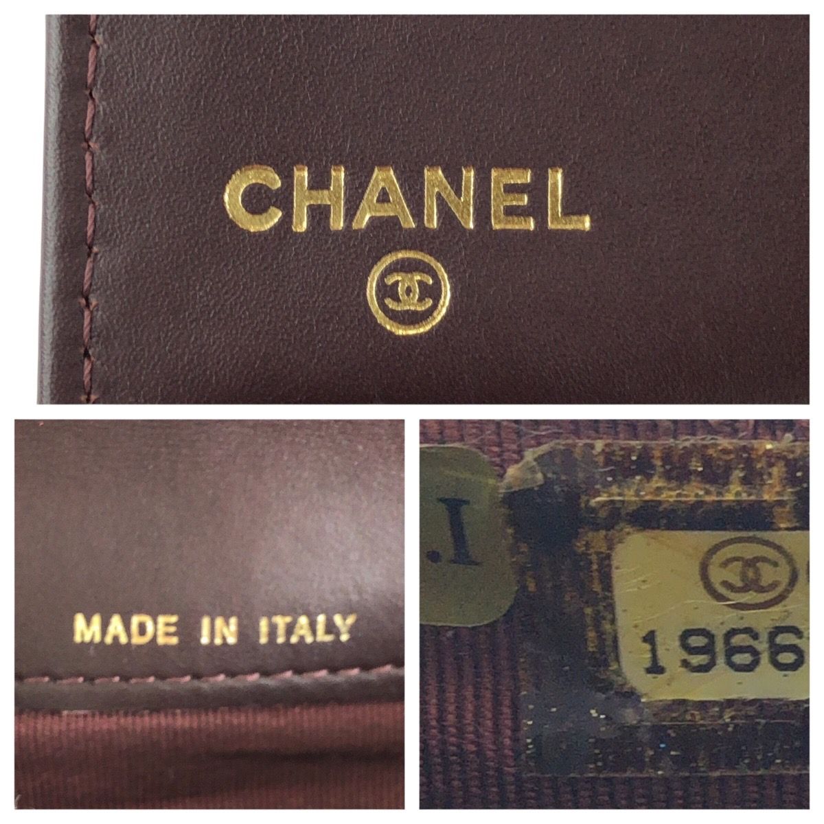 Chanel Quilted CC Logo Black Gold Caviar Leather Wallet — view 5