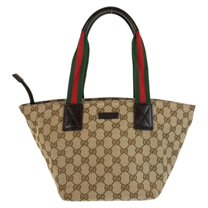 Gucci Sherry Line Beige Brown GG Canvas Tote