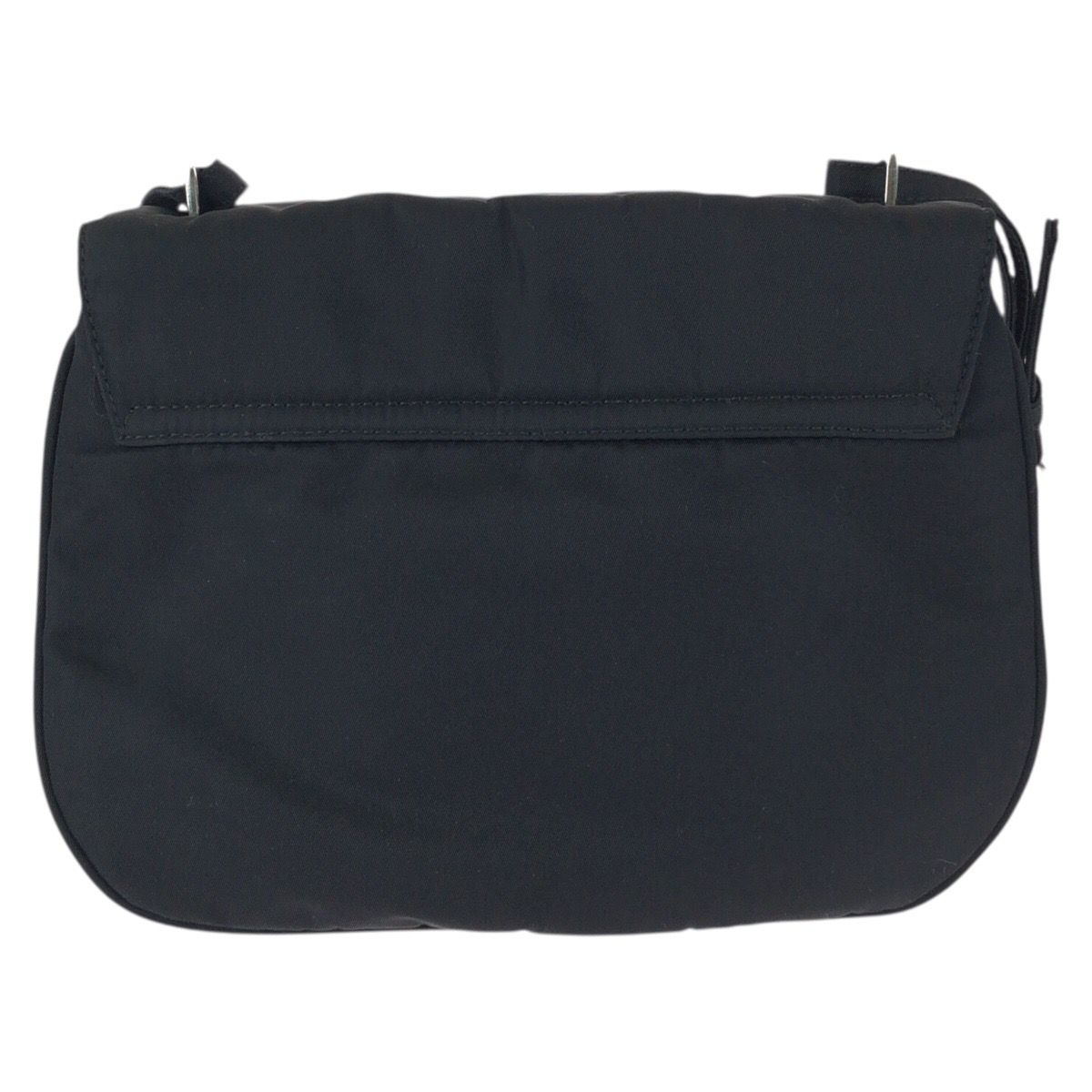 Prada Tessuto Black Silver Nylon Shoulder Bag Pochette — view 2