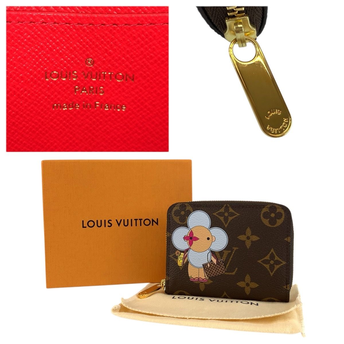 Louis Vuitton Monogram Vivienne Zippy Coin Purse Brown Case Card — view 3