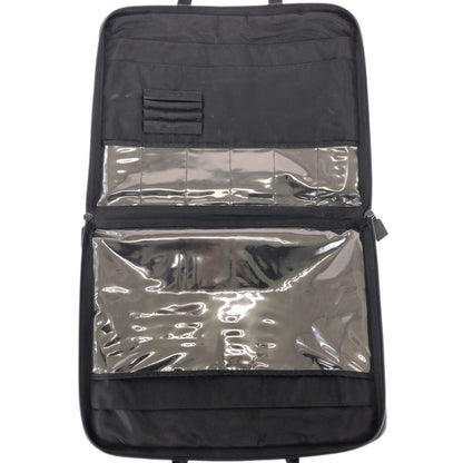 Prada Tessuto Black Silver Nylon Business Briefcase — view 7