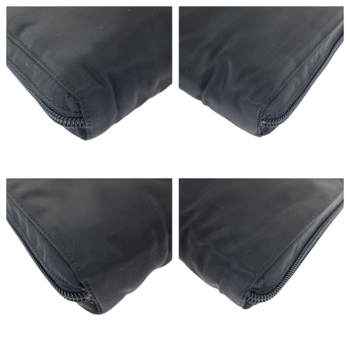 Prada Tessuto Black Silver Nylon Business Briefcase — view 3