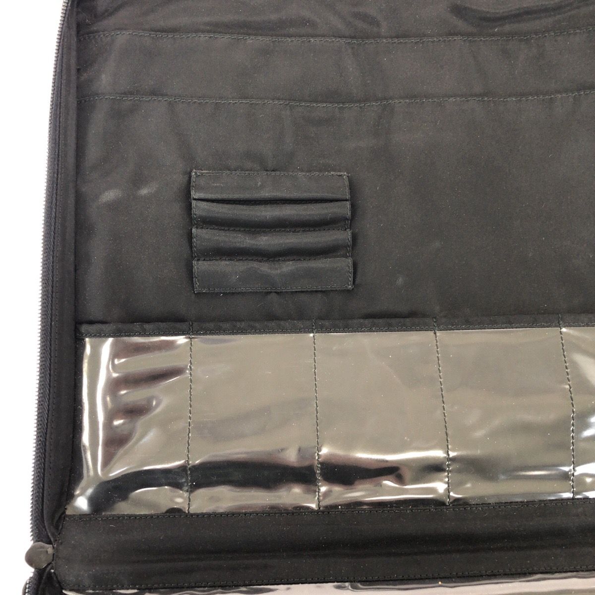 Prada Tessuto Black Silver Nylon Business Briefcase — view 5