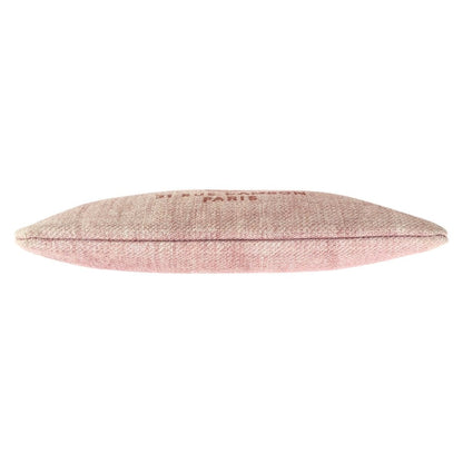 Chanel Deauville CC Logo Pink Silver Canvas Clutch Pouch — view 9
