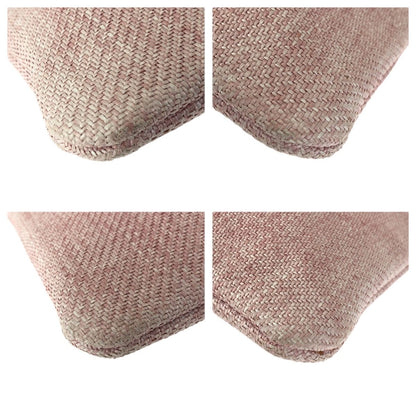 Chanel Deauville CC Logo Pink Silver Canvas Clutch Pouch — view 3