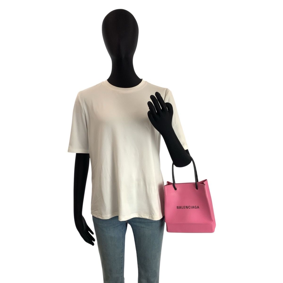 Balenciaga Shopping Tote Xxs Pink Black Shoulder Bag 2-Way — view 7