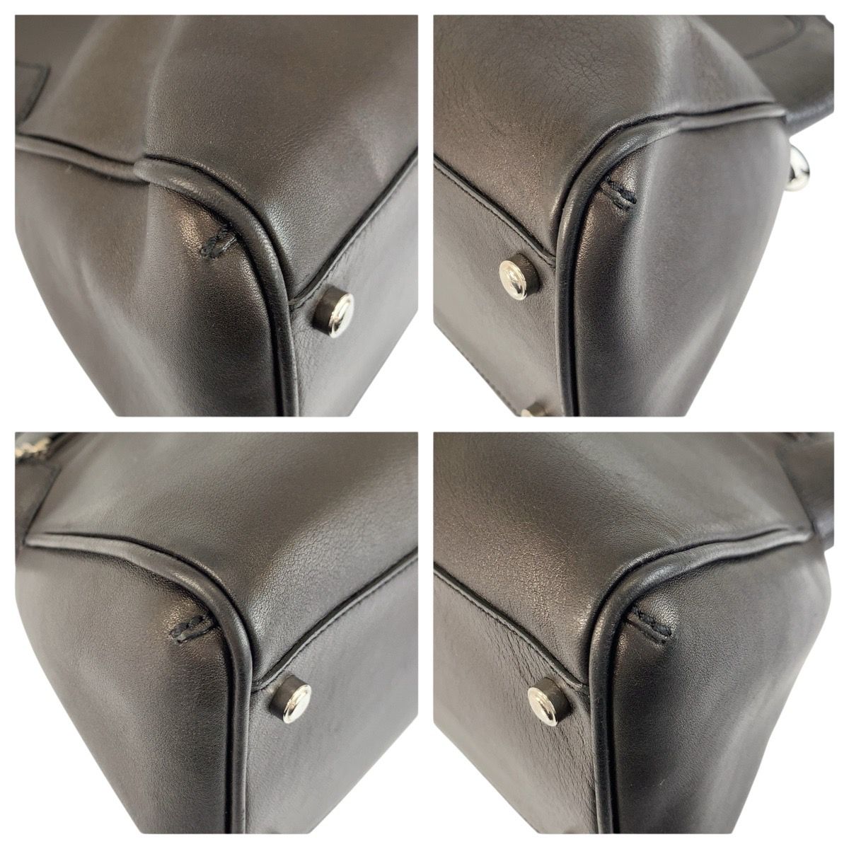 Cartier Multi Erotic Black Silver Leather Tote Shoulder Bag — view 4
