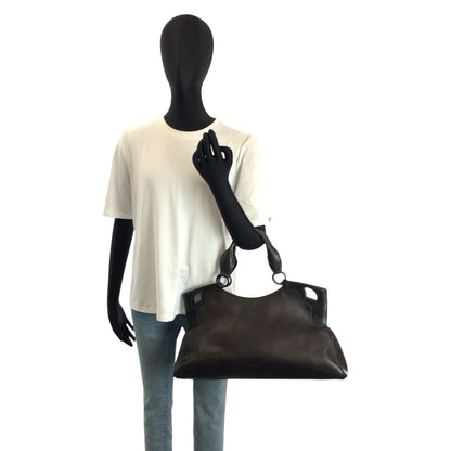 Cartier Multi Erotic Black Silver Leather Tote Shoulder Bag — view 6