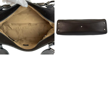 Cartier Multi Erotic Black Silver Leather Tote Shoulder Bag — view 9
