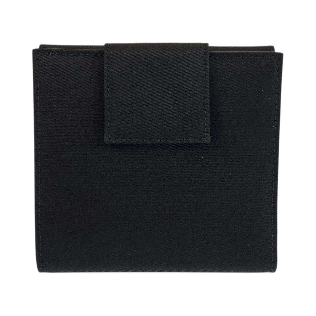 Prada Tessuto Black Silver Nylon Compact Wallet — view 2
