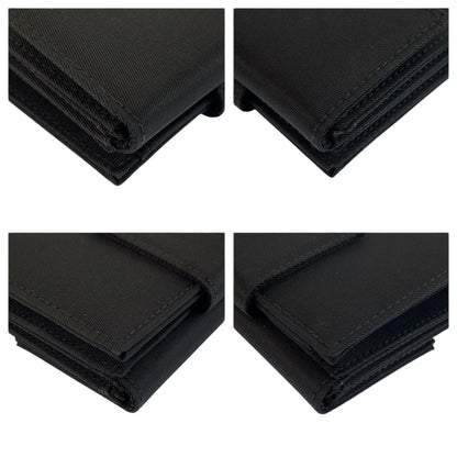 Prada Tessuto Black Silver Nylon Compact Wallet — view 8