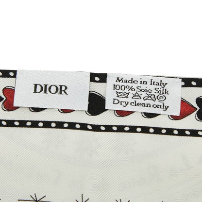 Dior Mizza Wheel of Fortune Scarf White Multicolor Silk — view 4