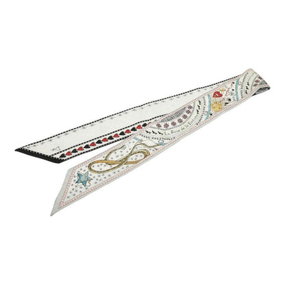 Dior Mizza Wheel of Fortune Scarf White Multicolor Silk