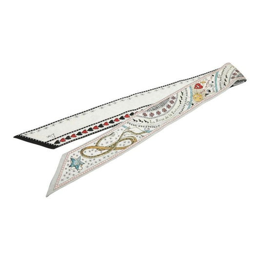 Dior Mizza Wheel of Fortune Scarf White Multicolor Silk
