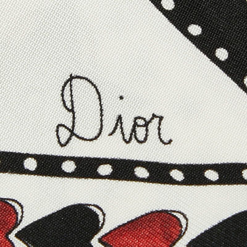 Dior Mizza Wheel of Fortune Scarf White Multicolor Silk — view 3