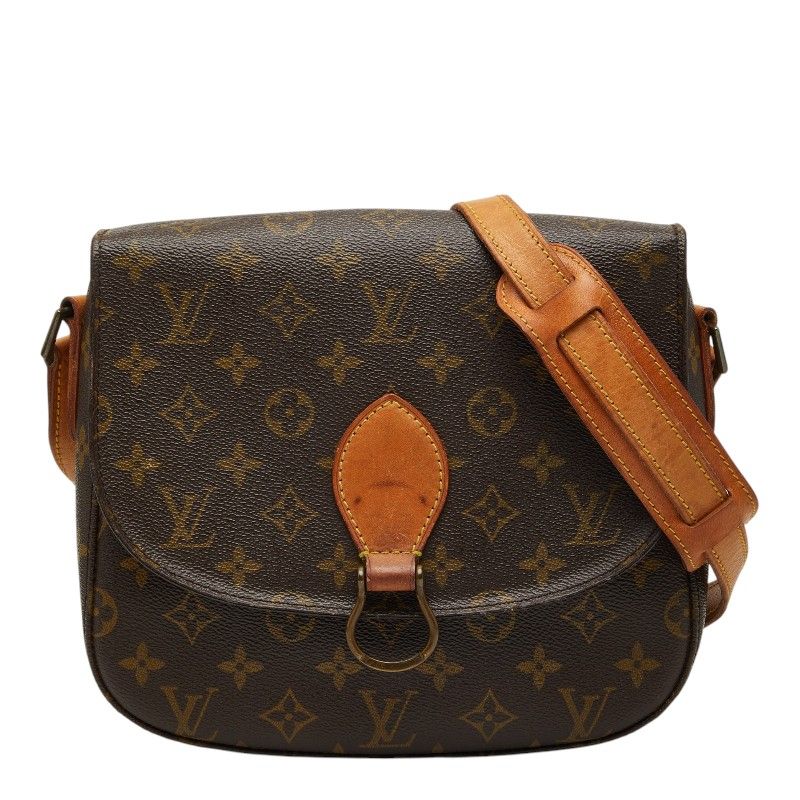 Louis Vuitton Monogram Saint Cloud GM Crossbody Shoulder Bag Brown Leather