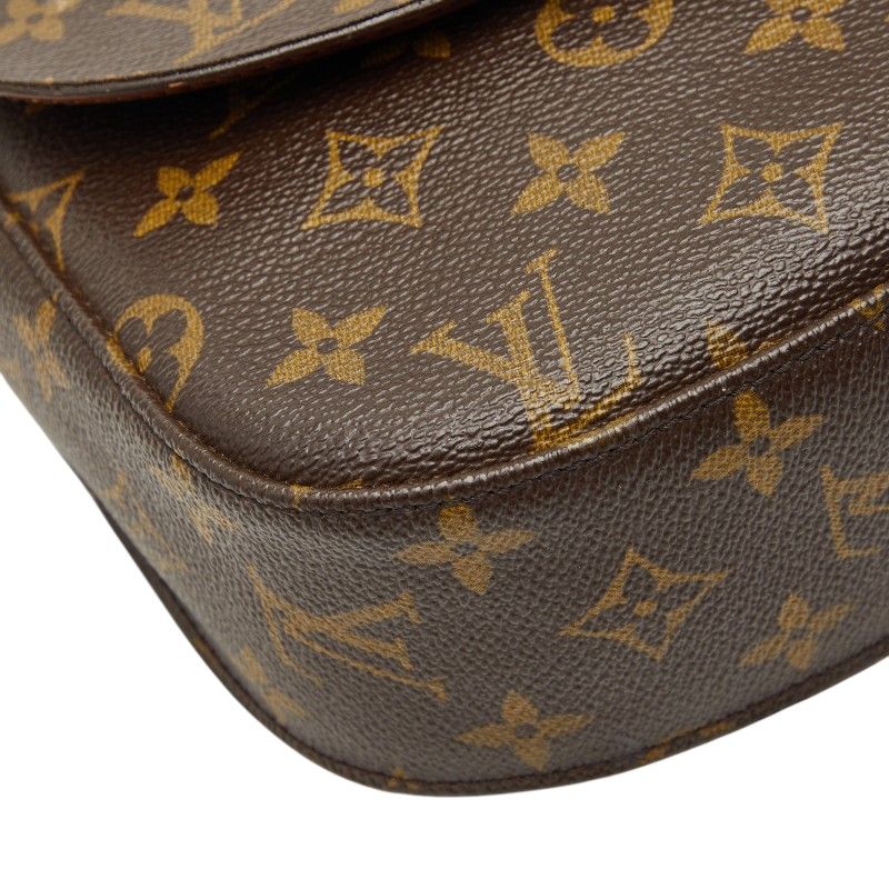 Louis Vuitton Monogram Saint Cloud GM Crossbody Shoulder Bag Brown Leather — view 6
