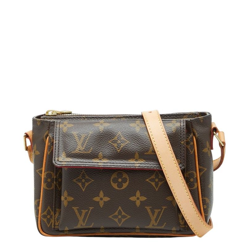 Louis Vuitton Monogram Viva Cite PM Crossbody Shoulder Bag Brown Leather