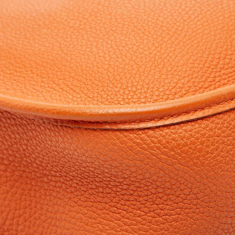 Hermes Evelyne I Anne PM Shoulder Bag Orange Togo — view 8