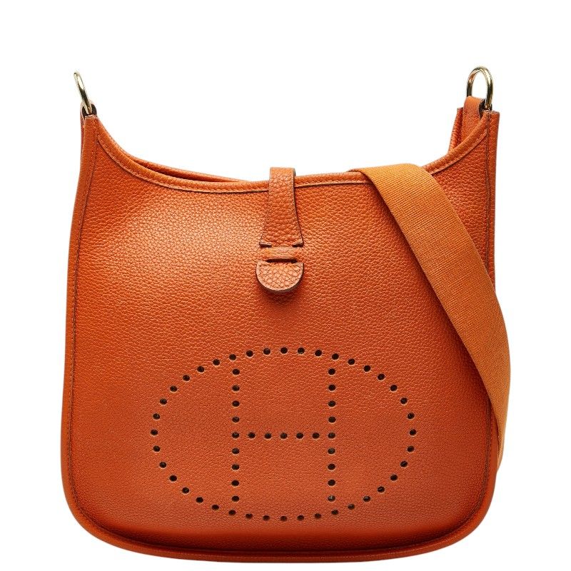Hermes Evelyne I Anne PM Shoulder Bag Orange Togo