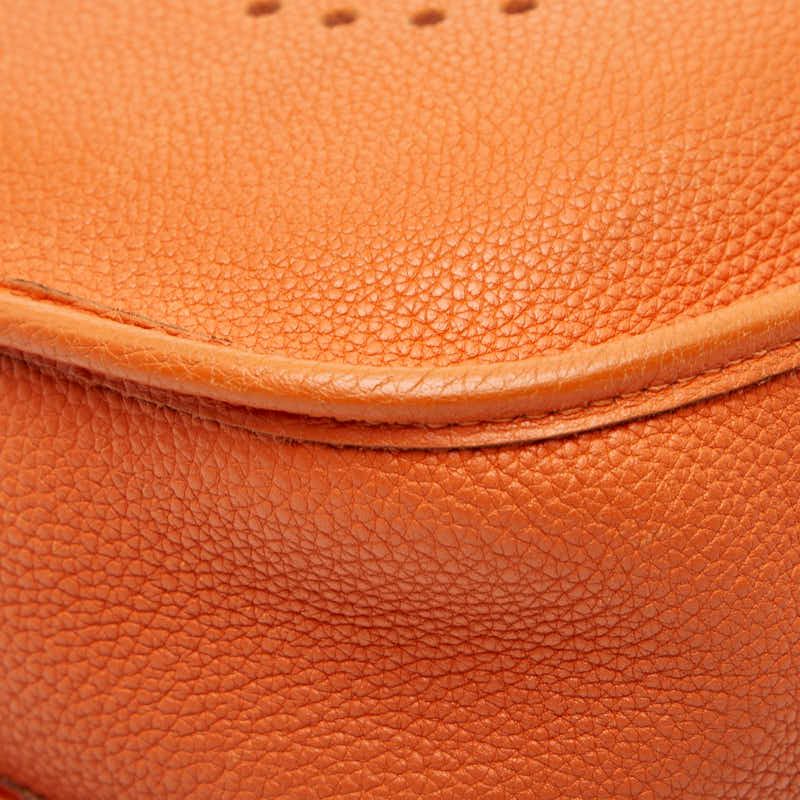 Hermes Evelyne I Anne PM Shoulder Bag Orange Togo — view 6