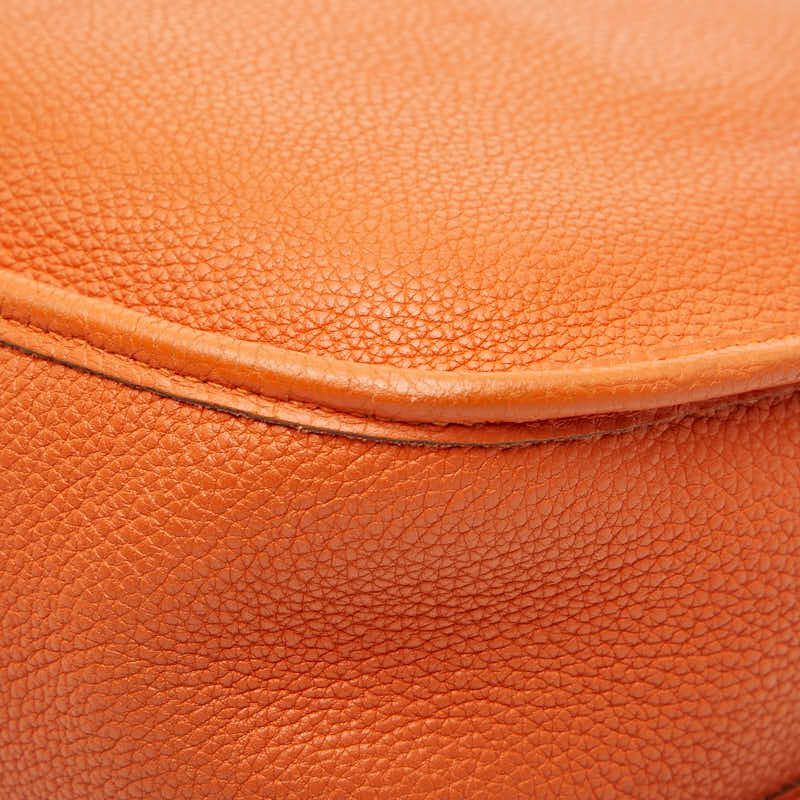 Hermes Evelyne I Anne PM Shoulder Bag Orange Togo — view 7
