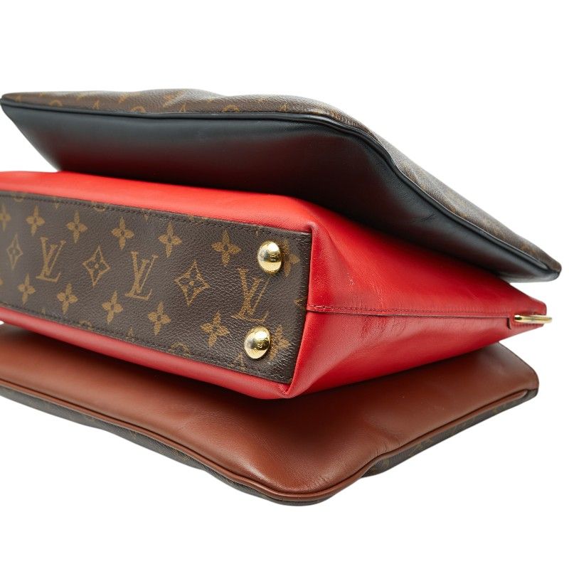 Louis Vuitton Monogram Mille Feuille 2-Way Shoulder Bag Brown Leather — view 4