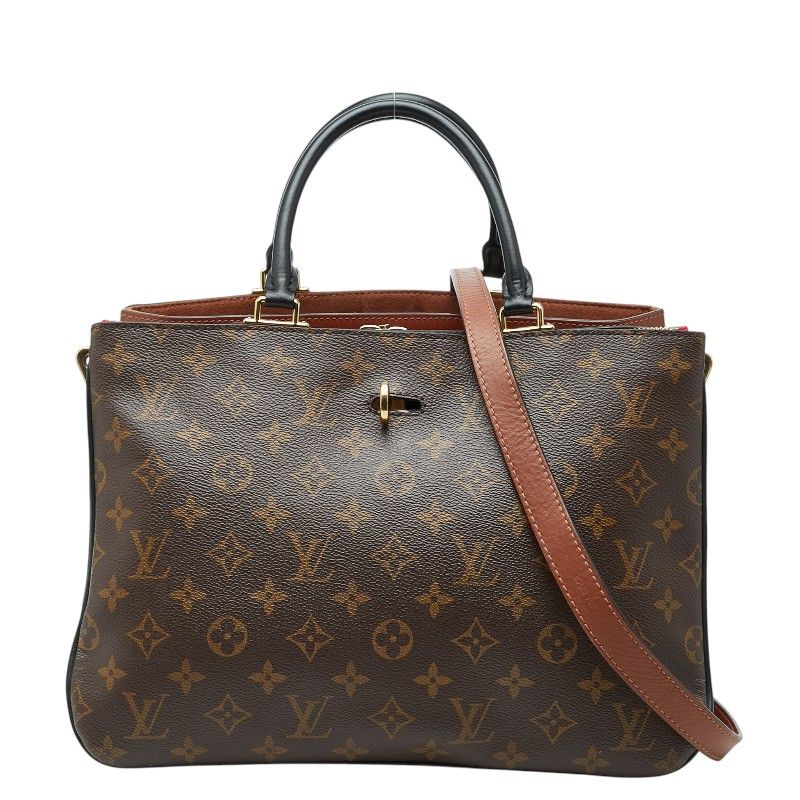 Louis Vuitton Monogram Mille Feuille 2-Way Shoulder Bag Brown Leather