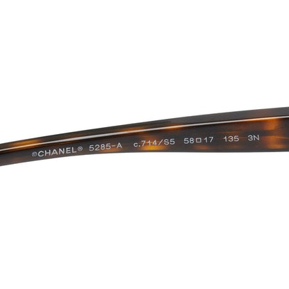 Chanel CC Logo a Brown Plastic 1- Eyewear — view 5