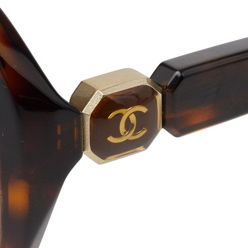 Chanel CC Logo a Brown Plastic 1- Eyewear — view 4