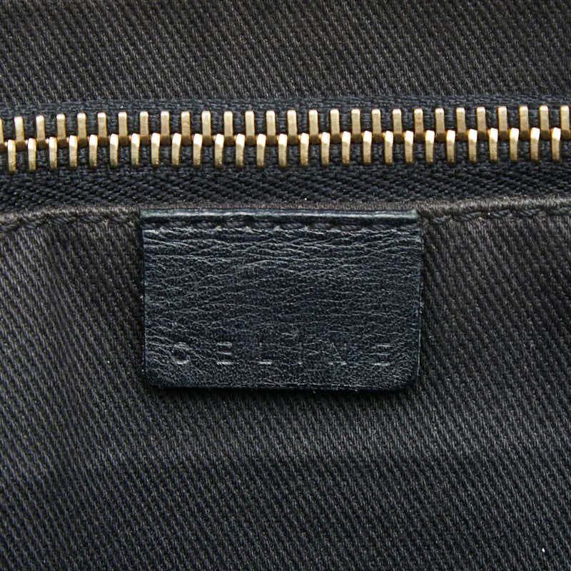 Celine Macadam Triomphe Handbag Black — view 9
