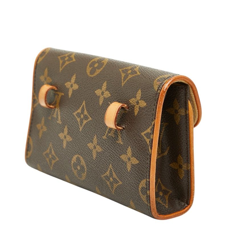 Louis Vuitton Monogram Pochette Florentine Pouch Brown Leather — view 2
