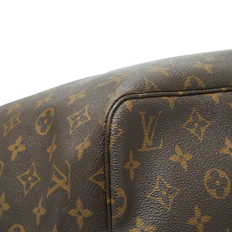 Louis Vuitton Monogram Neverfull GM Tote Shoulder Bag Brown Leather — view 5