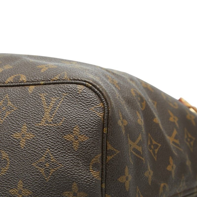 Louis Vuitton Monogram Neverfull GM Tote Shoulder Bag Brown Leather — view 4