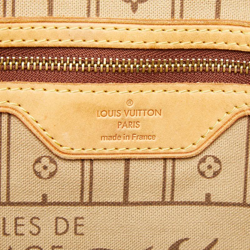 Louis Vuitton Monogram Neverfull GM Tote Shoulder Bag Brown Leather — view 9