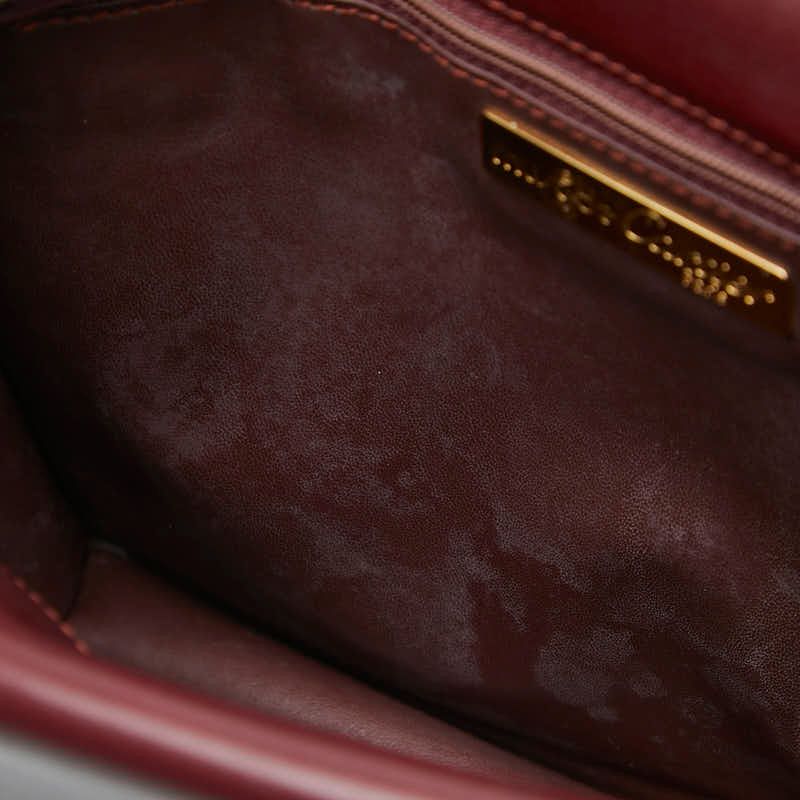 Cartier Must Line Shoulder Bag Bordeaux Wine Red Leather — view 6