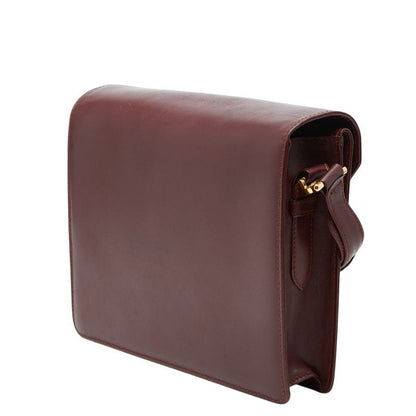 Cartier Must Line Shoulder Bag Bordeaux Wine Red Leather — view 2