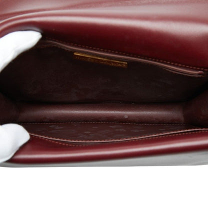 Cartier Must Line Shoulder Bag Bordeaux Wine Red Leather — view 7