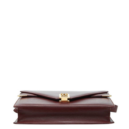 Cartier Must Line Shoulder Bag Bordeaux Wine Red Leather — view 3