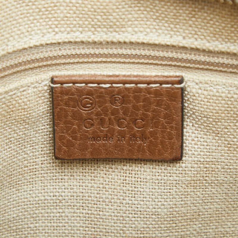 Gucci GG Canvas 2-Way Shoulder Bag Black Leather — view 9