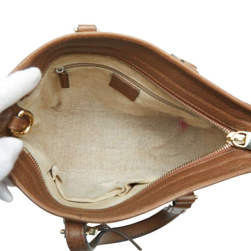 Gucci GG Canvas 2-Way Shoulder Bag Black Leather — view 8