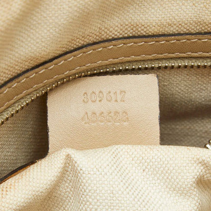 Gucci GG Supreme 2-Way Shoulder Bag Beige Leather — view 8