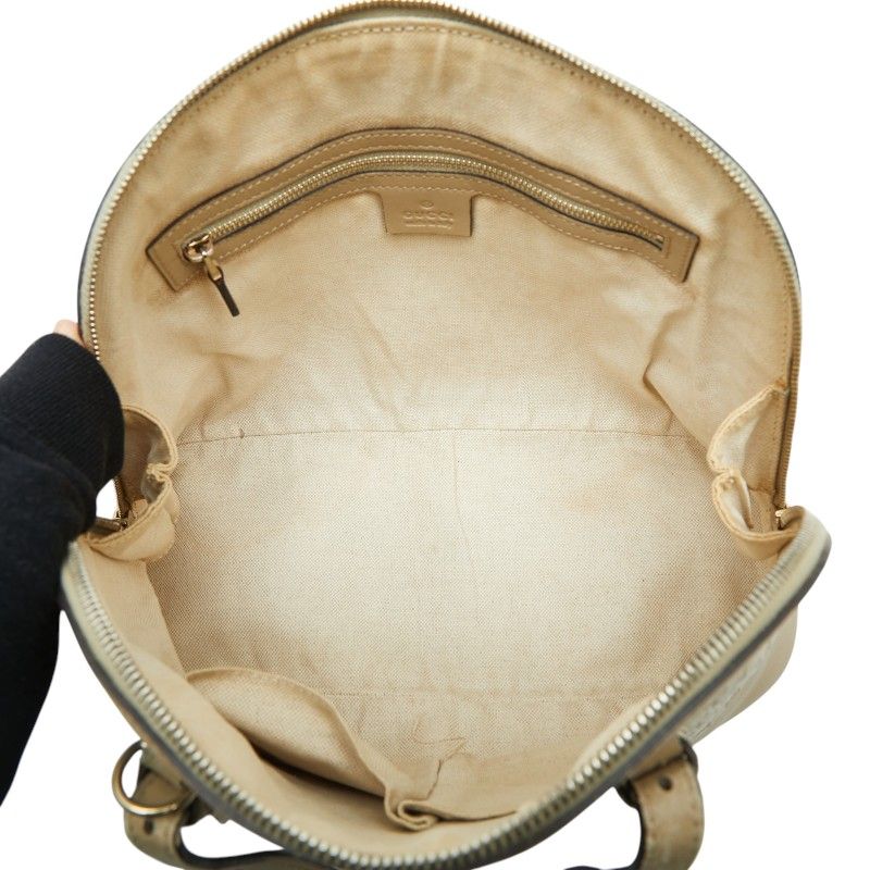 Gucci GG Supreme 2-Way Shoulder Bag Beige Leather — view 4