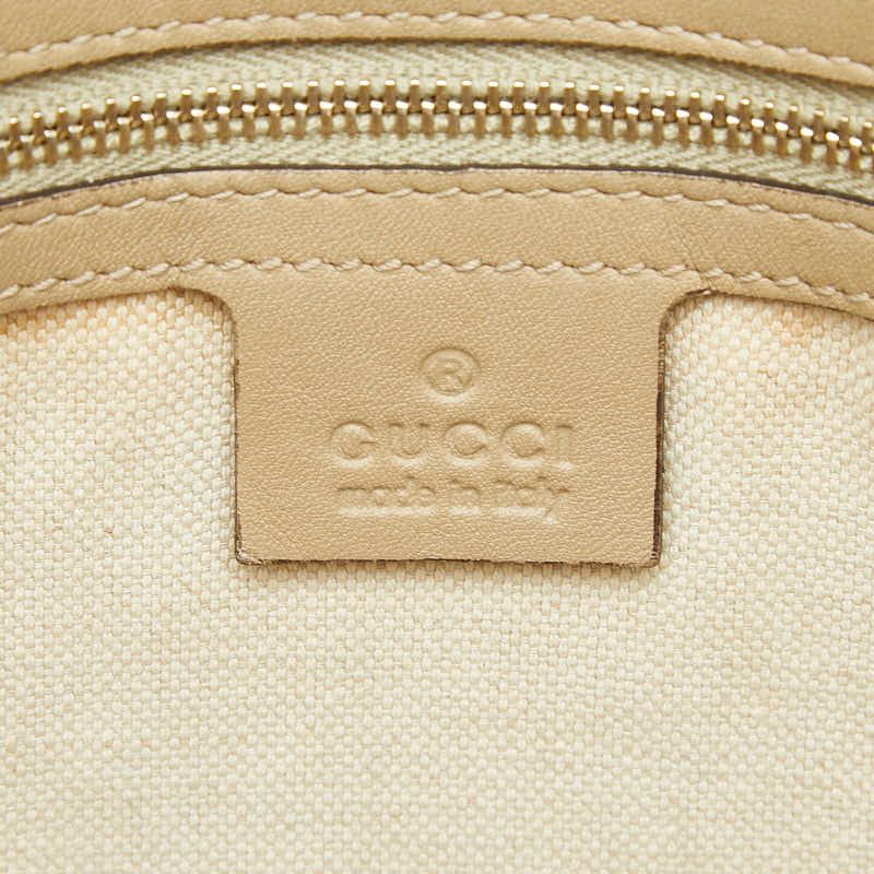 Gucci GG Supreme 2-Way Shoulder Bag Beige Leather — view 7