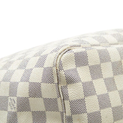 Louis Vuitton Damier Azur Neverfull GM Shoulder Bag Tote White Brown Leather — view 5